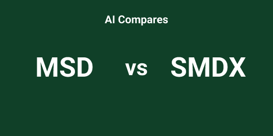 MSD vs SMDX - Comparison tool | Tickeron
