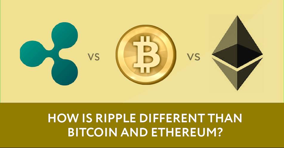 How is Ripple Different Than Bitcoin and Ethereum?