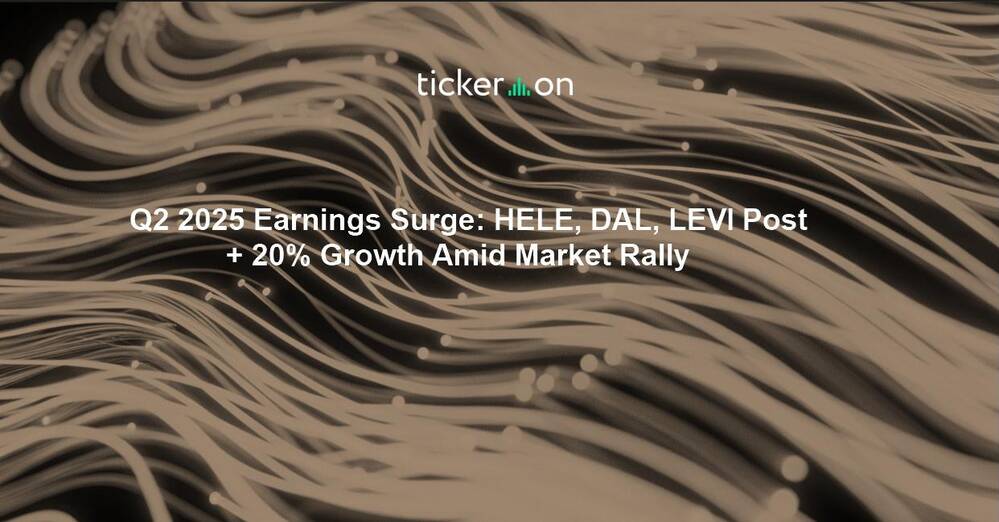 Q2 2025 Earnings Surge: HELE, DAL, LEVI Post +20% Growth Amid Market Rally