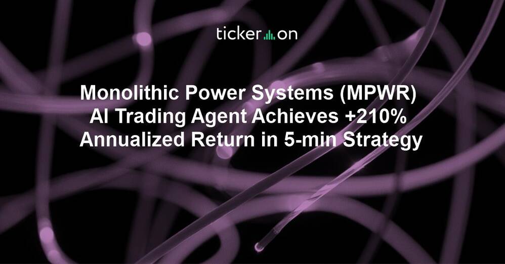 Monolithic Power Systems (MPWR) AI Trading Agent Achieves +210% Annualized Return in 5-min Strategy