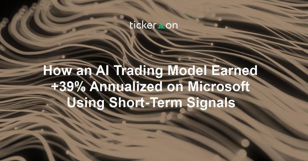 How an AI Trading Model Earned +39% Annualized on Microsoft Using Short-Term Signals