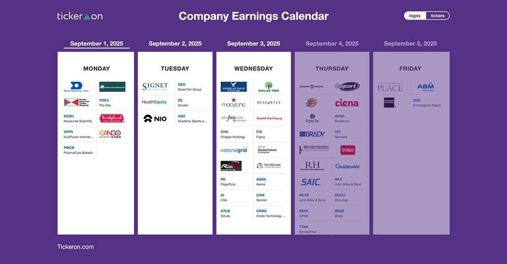 DAKT, NAT, ZS, NIO, CRM, NGG, FIG, HPE, DLTR, CRDO, DSGX, GTLB, M, AI | Q2 2025 Earnings Preview: September 1-3, 2025