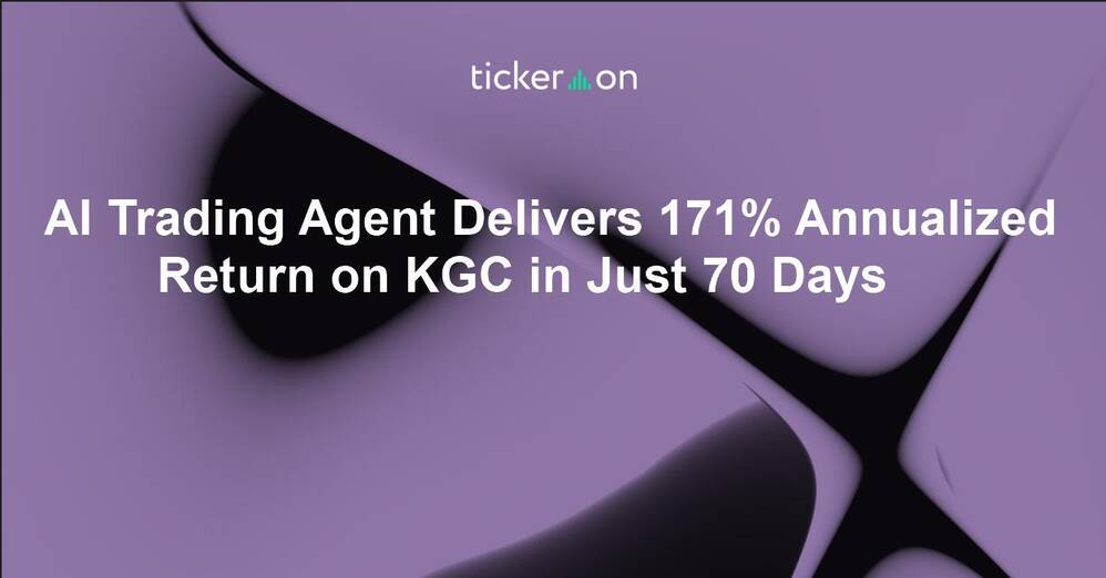 AI Trading Agent Delivers 171% Annualized Return on KGC in Just 70 Days