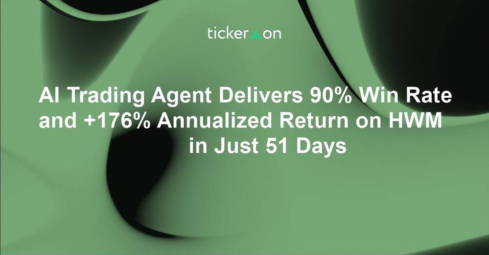 AI Trading Agent Delivers 90% Win Rate and +176% Annualized Return on HWM in Just 51 Days